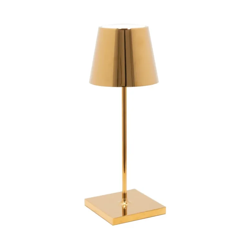 Flitsaanbieding Zafferano Poldina mini-acculamp voor binnen, goudglanzend