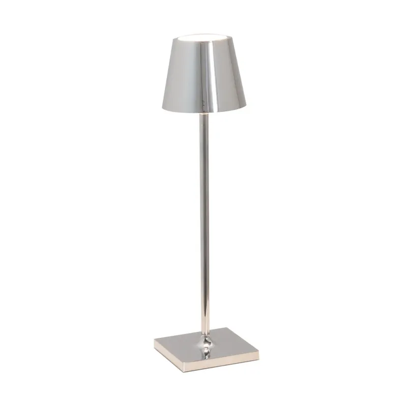 Seizoensaanbieding Zafferano Poldina micro acculamp binnenkant glanzend chroom