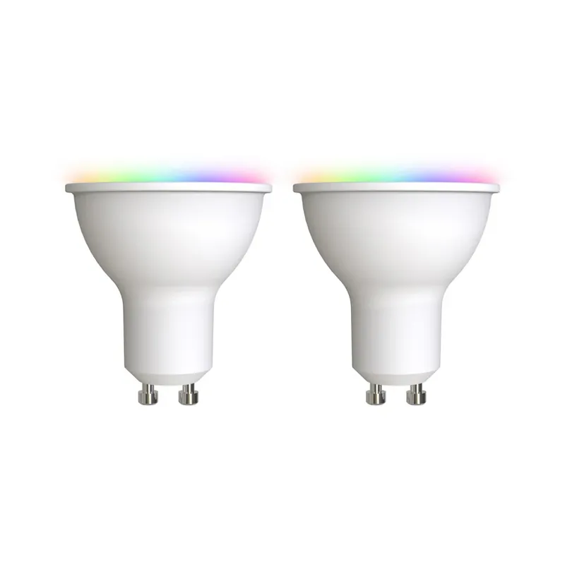 LUUMR Slimme LED GU10 kunststof 4,7W RGBW CCT Tuya opaal set van 2 Gratis Retour