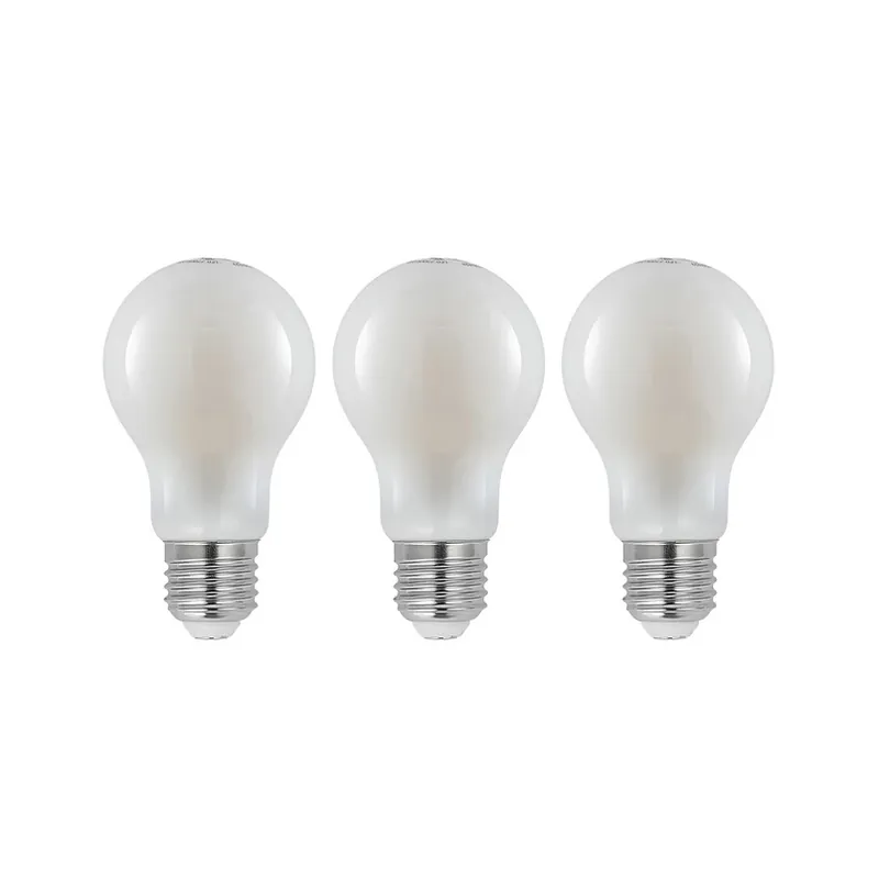 Veilige Betaling LED lamp E27 8W 2.700K dimbaar opaal 3 per set