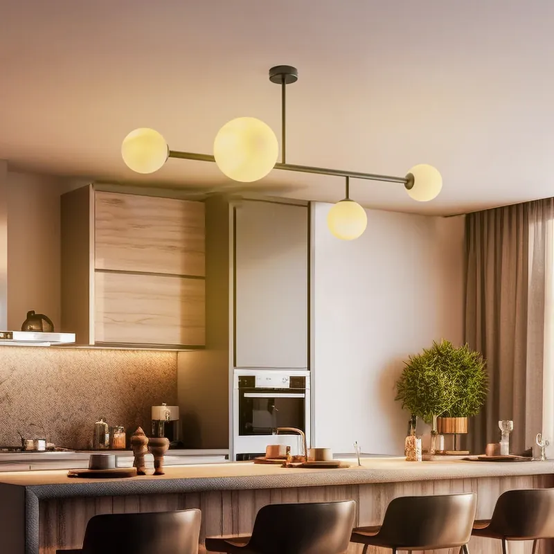 Plafondlamp Dione, 4-lamps, zwart Seizoensaanbieding