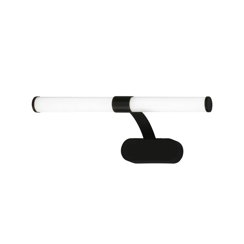 LED wandlamp Runt IP44 dwarsarm 4.000K zwart Weekendaanbieding