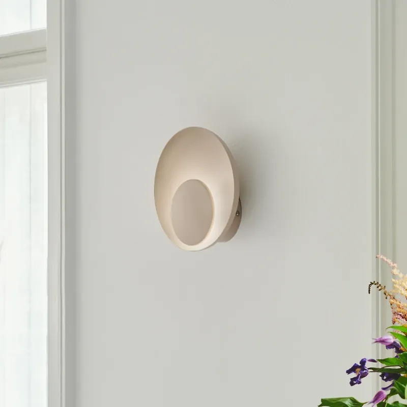 LED wandlamp Marsi met kabel/stekker, beige Voordeelprijs