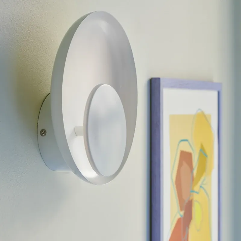 Betrouwbaar LED wandlamp Marsi met kabel/stekker, wit