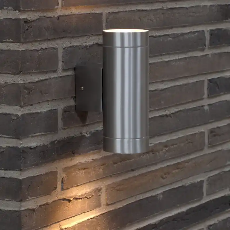 Buitenwandlamp Tin Maxi Double, aluminium Uitverkoop