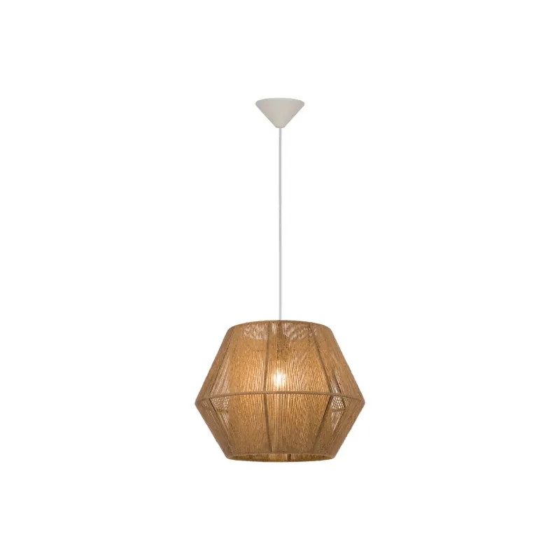Hanglamp Zaira in beige Rechtstreeks Van De Fabrikant