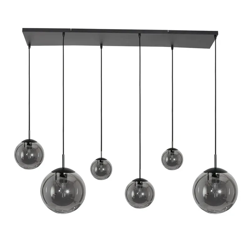 Veilige Betaling Bollique hanglamp, 6-lamps, zwart