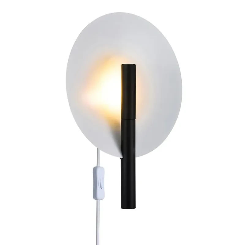 Laatste Versie Wandlamp Furiko met schakelaar, zwart/wit
