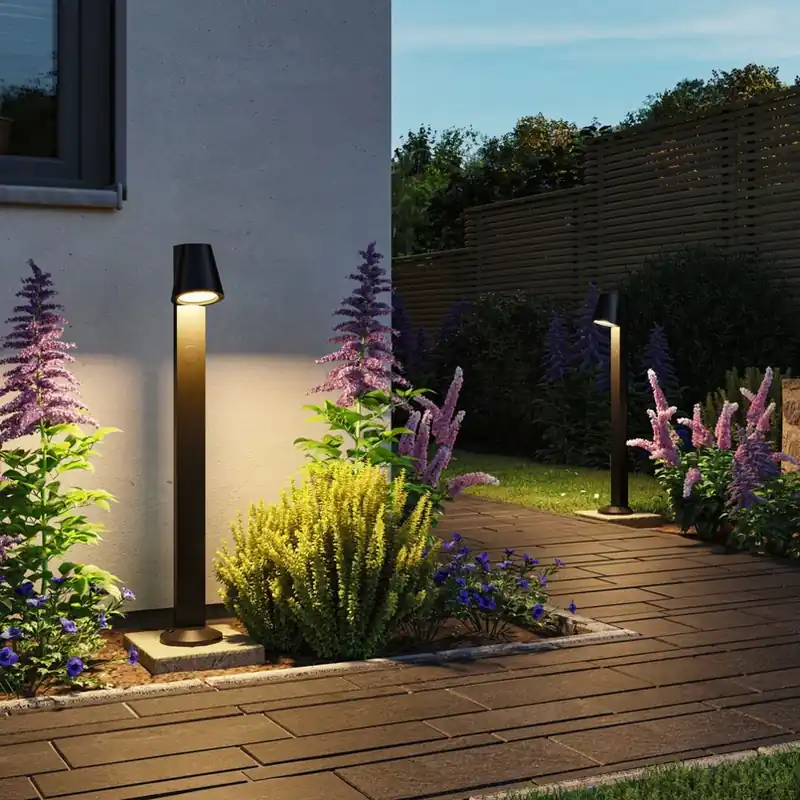 Snelle Levering Paulmann Caissa sensor-tuinpadverlichting antraciet 3000K