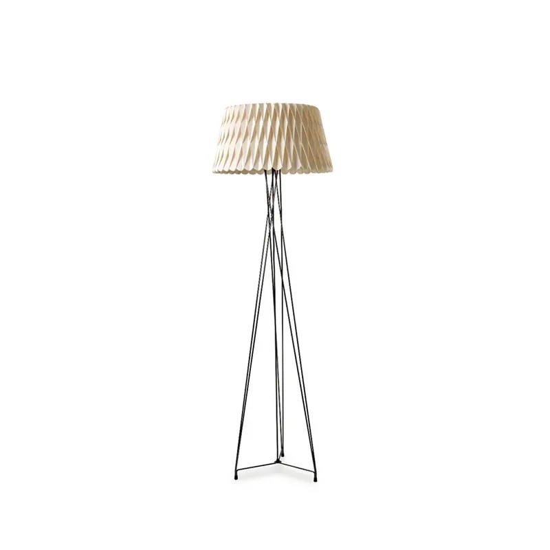 Merkproduct LZF Lola driebeen-vloerlamp, zwart/ivoor