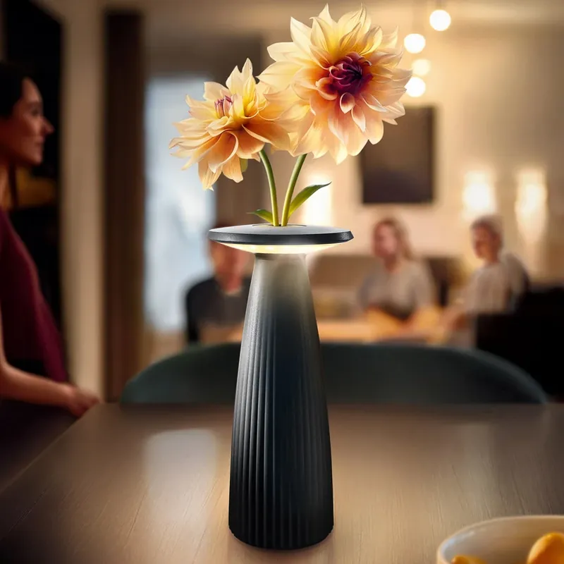 Nuflair LED tafellamp, zwart, IP54, dimbaar, 24 cm Laatste Versie