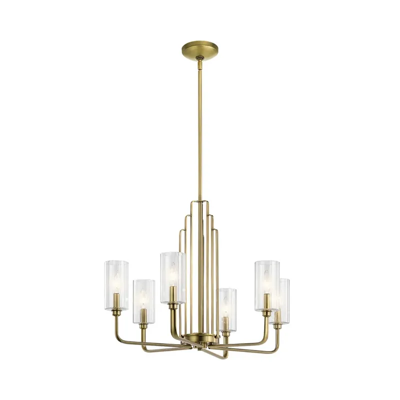 Kroonluchter Kimrose, 6-lamps, messing Beste Prijs