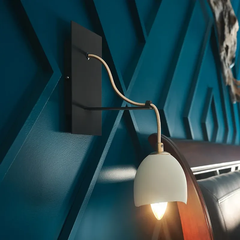 Wandlamp Nula, mosselwit/goud Hoge Kwaliteit