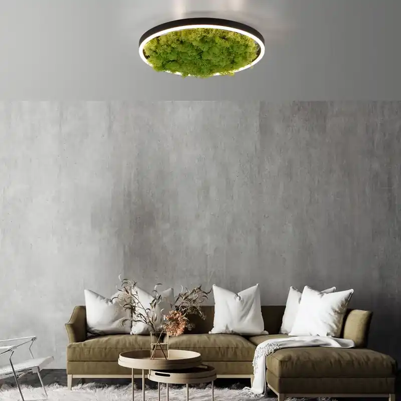 Fabrieksprijs LED plafondlamp Green Ritus, mos dimbaar Ø39,3cm