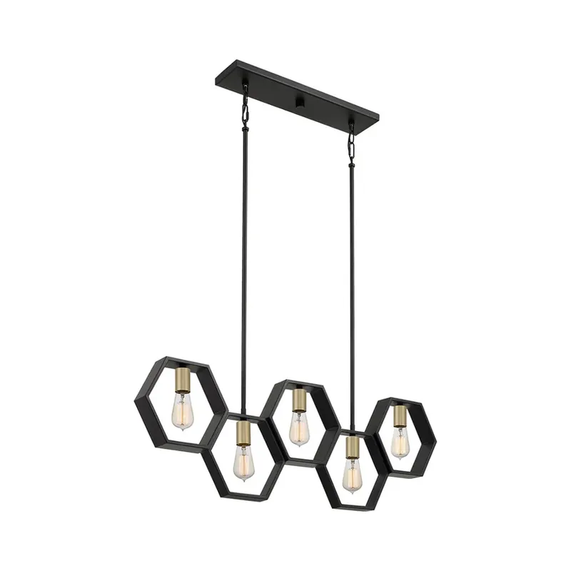 Direct Verzonden Hanglamp Bismarck, lineair, 5-lamps