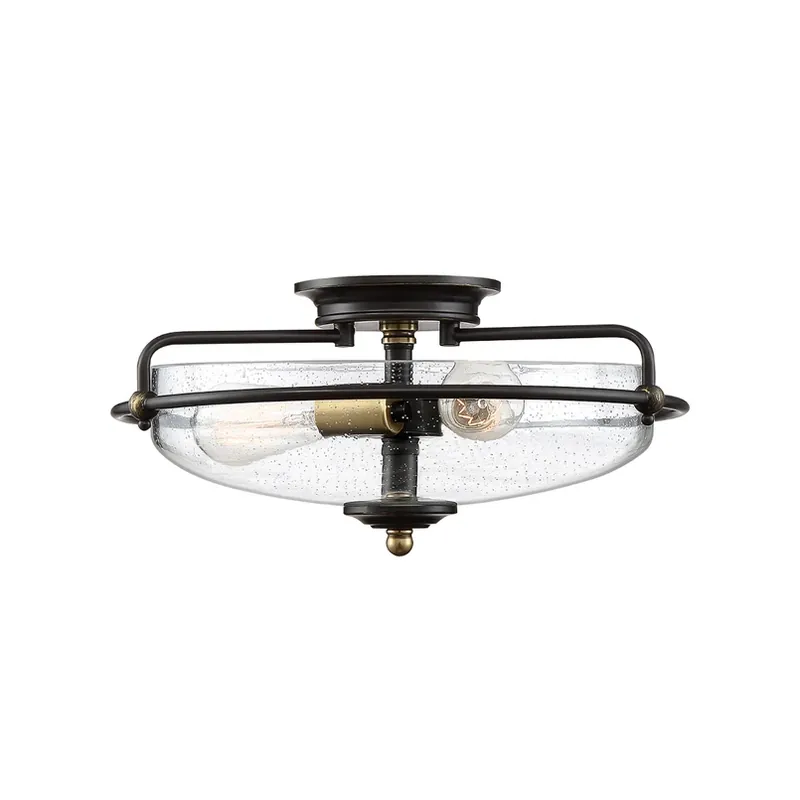 Aanbieding Plafondlamp Griffin brons/helder, 3-lamps