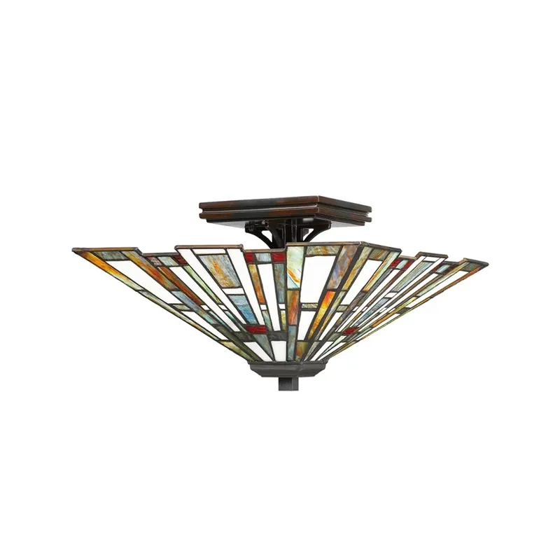 Plafondlamp Maybeck in Tiffany-design Betrouwbaar
