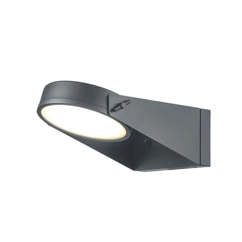 Actieprijs LED buitenwandlamp Zola, roestvrij staal grijs