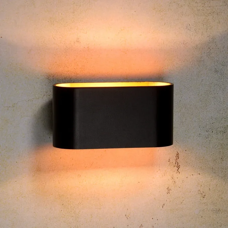 Wandlamp Xera, ovaal, zwart Voordeelprijs