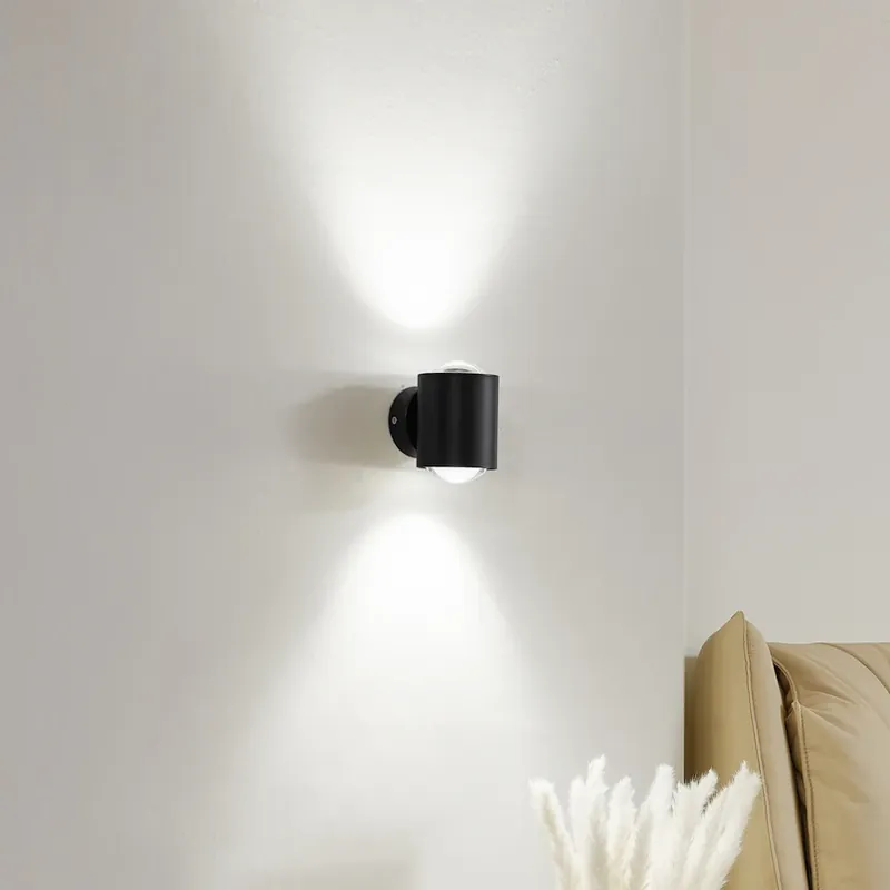 Uitverkoop Lindby wandlamp Jyla, zwart, up/down