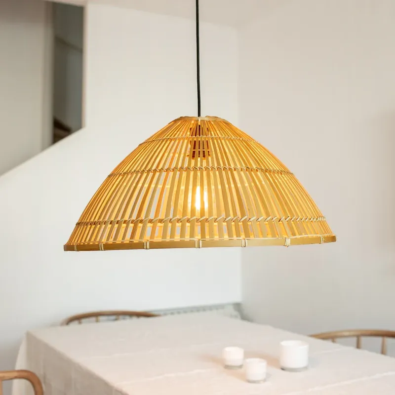 Express Levering Hanglamp Capello van bamboe, naturel