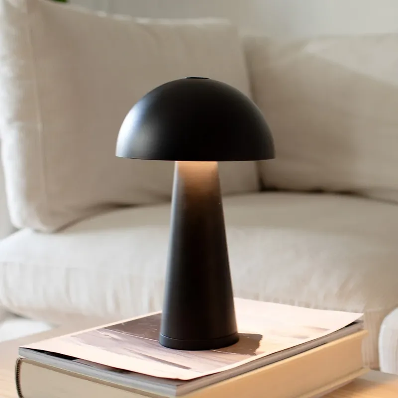 Accu-tafellamp Fungi voor buiten, zwart Beste Prijs