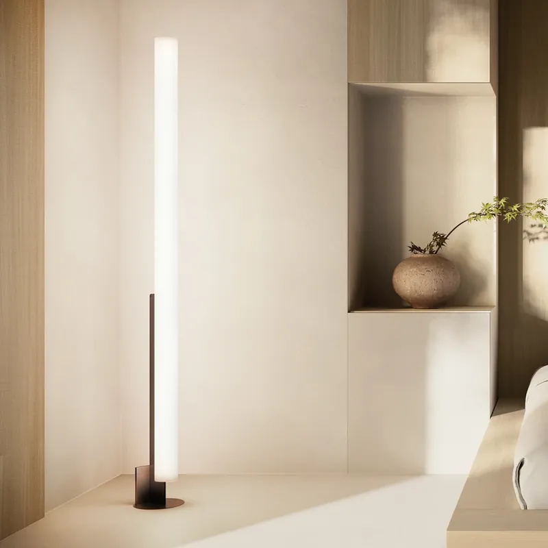 kdln LED vloerlamp Model T, zwart, hoogte 185 cm, dimmer Actieprijs