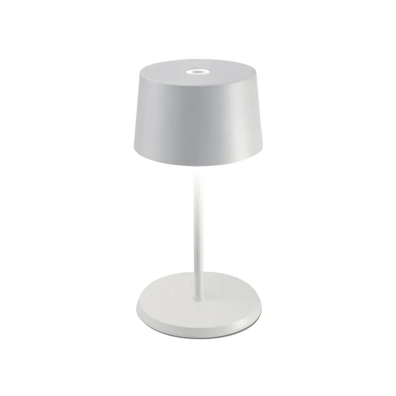 Zafferano Olivia mini 3K tafellamp wit, oplaadbaar Koop Online
