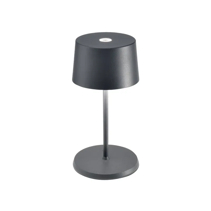 Snelle Levering Zafferano Olivia mini 3K tafellamp grijs