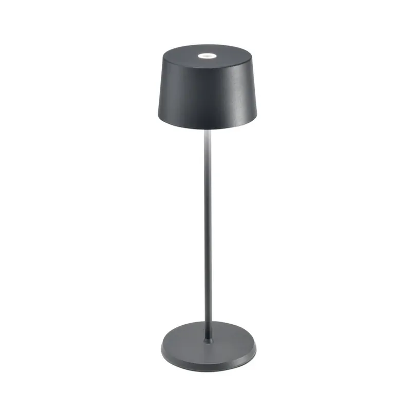 Zafferano Olivia 3K tafellamp IP65 grijs Tijdelijk Beschikbaar
