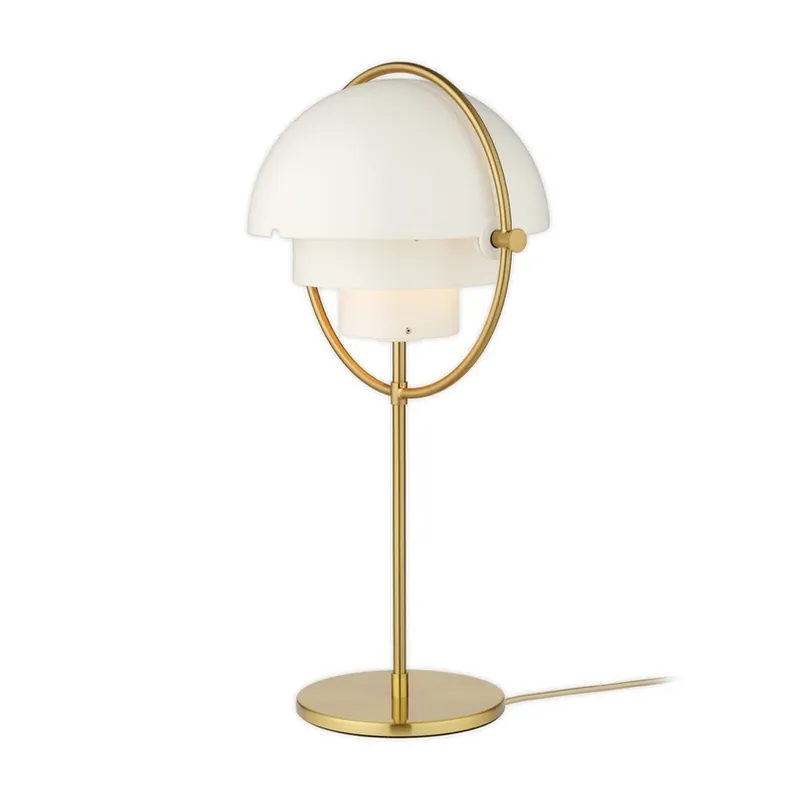 Hoge Kwaliteit Gubi Lite tafellamp, hoogte 50 cm, messing/wit