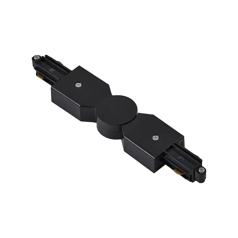 Lindby connector Linaro, zwart, verstelbaar, 1-fase Direct Beschikbaar