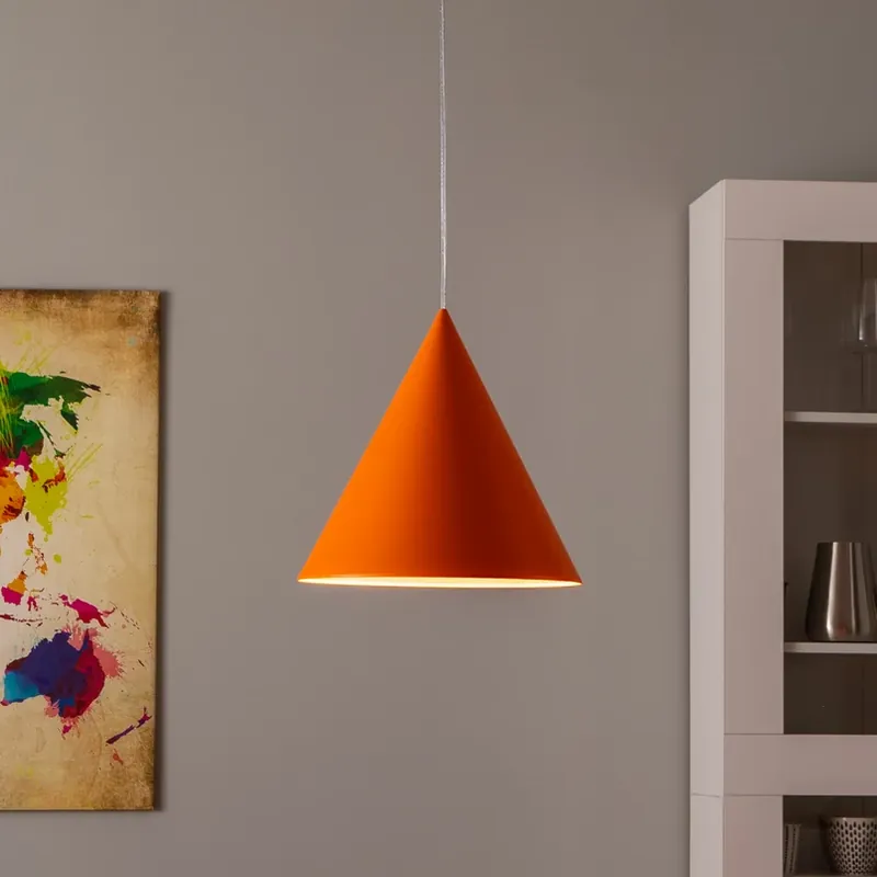 CONO hanglamp, 1-lamp, Ø 32 cm, oranje Koop Vandaag
