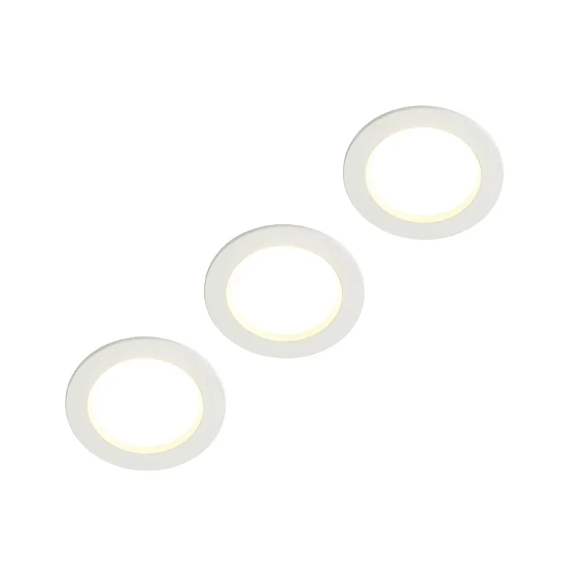 Must-Have Arcchio LED inbouwlamp Milaine, wit, dimbaar, set van 3