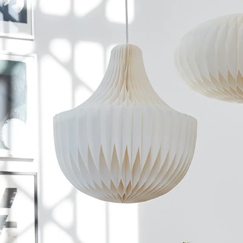 PR Home hanglamp Vicky, wit, papier, Ø 40 cm, 3 x E14 Op = Op