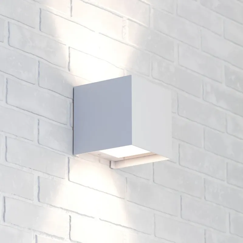 Zuza 2 wandlamp, wit, metaal, vier vleugels, 10 cm, G9 Bestseller