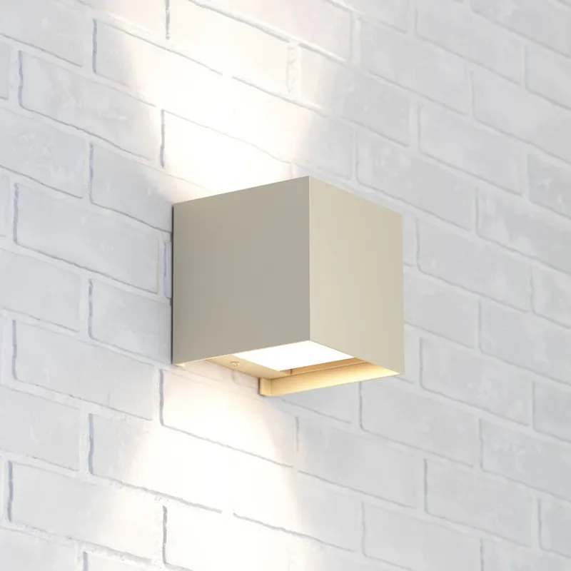 Zuza 2 wandlamp, crème, metaal, vier vleugels, 10 cm, G9 Exclusieve Aanbieding
