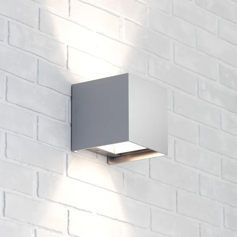 Zuza 2 wandlamp, aluminiumkleurig, metaal, vier vleugels, 10 cm, G9 Lage Kosten