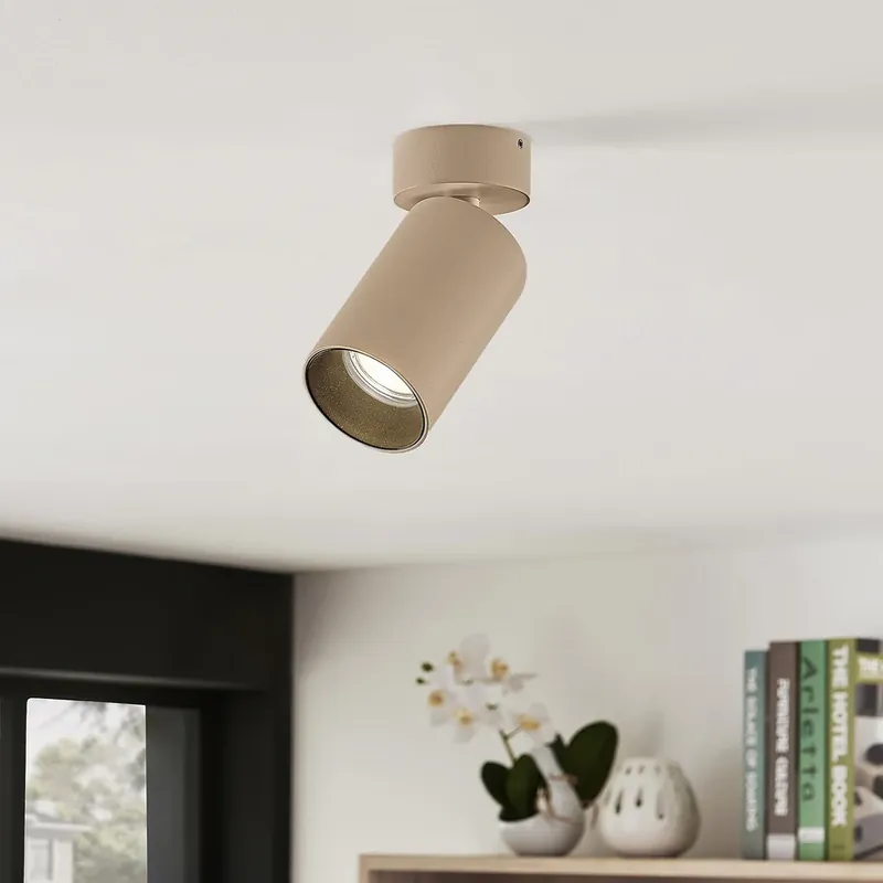 Arcchio spot Brinja, bruin, rond, 13 cm hoog, Ø 6 cm Bestel Nu