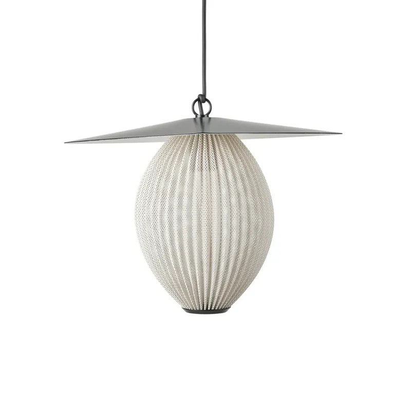 Bestseller Gubi buiten hanglamp Satellite, 45x27cm, zwart/crèmewit