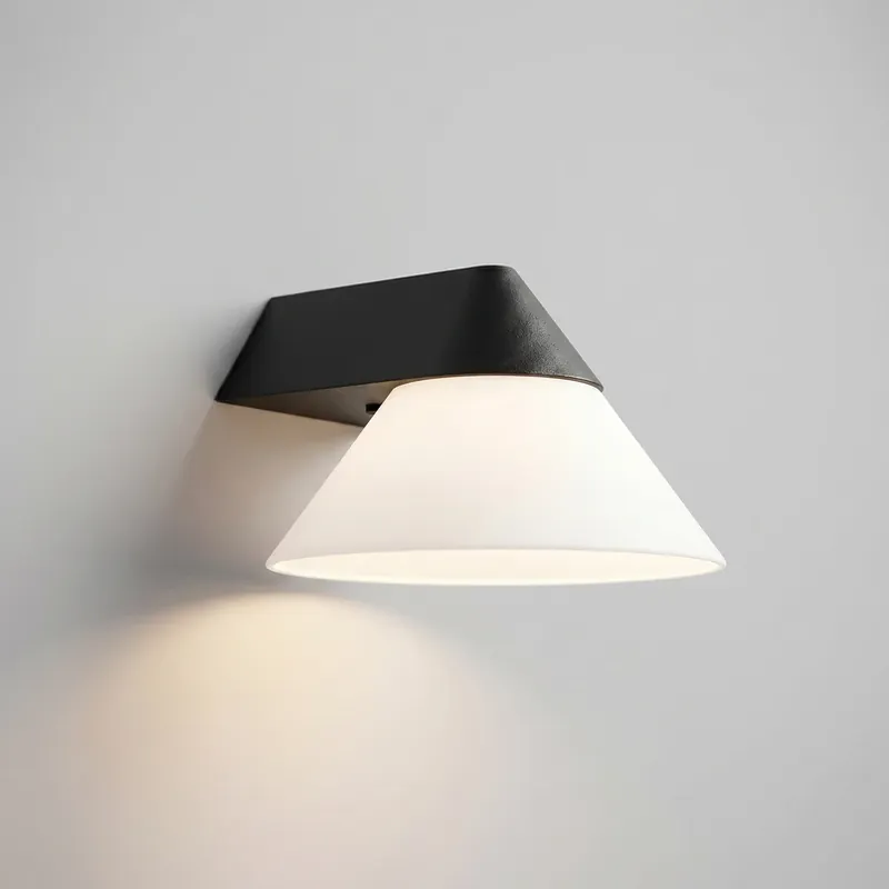 Buitenwandlamp Linas, kegel, zwart, aluminium, E27 Speciale Aanbieding