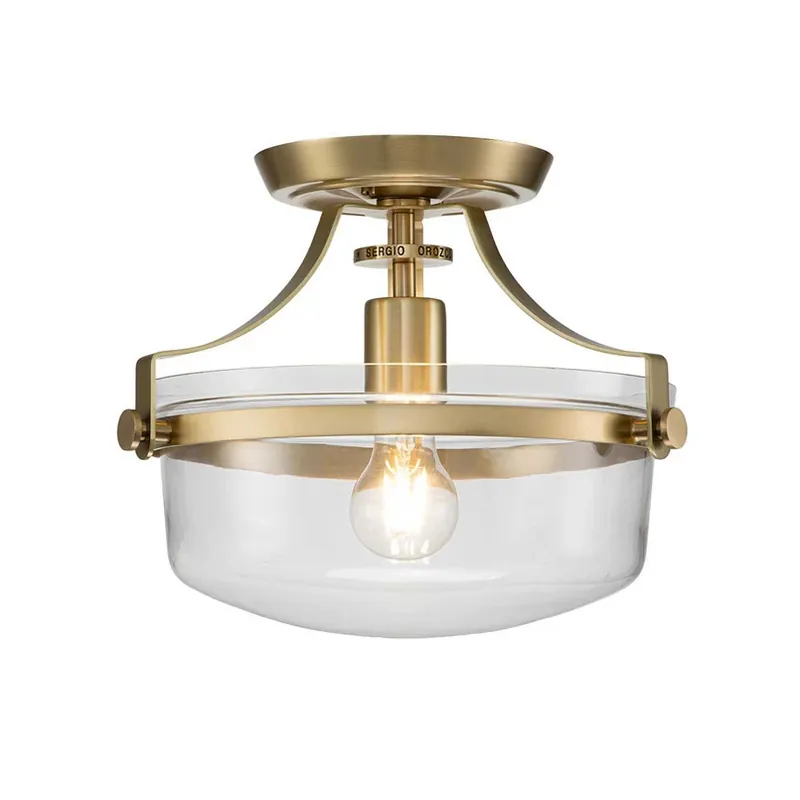 Actieprijs Penn Station plafondlamp, geborsteld messing