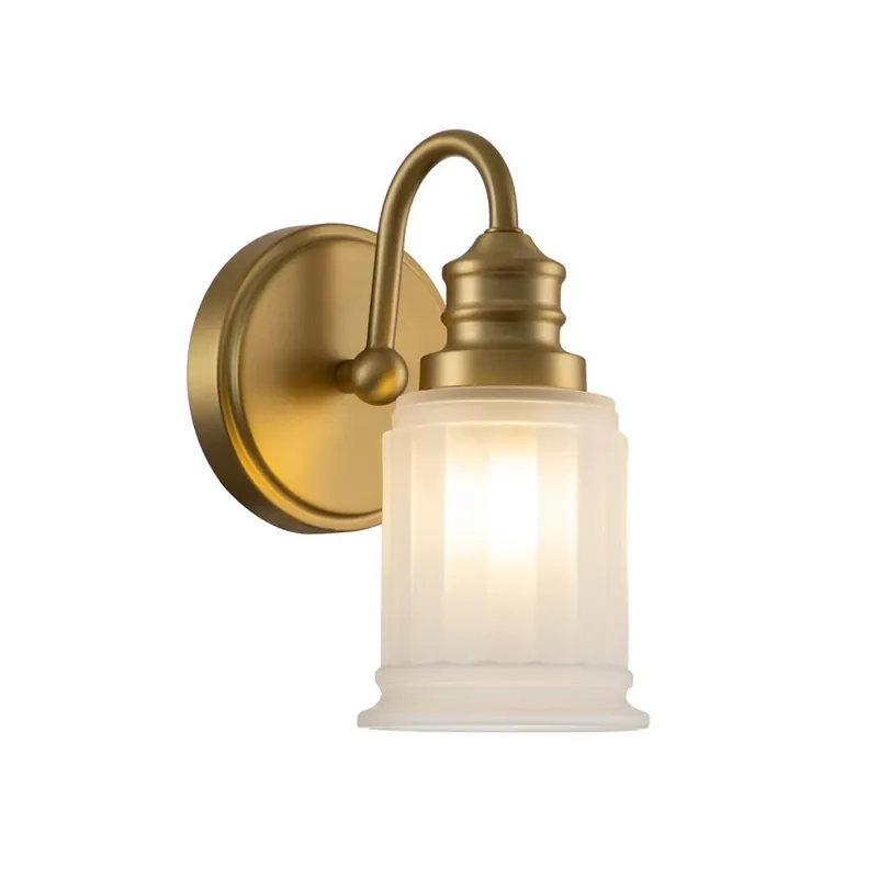 Bestseller Wandlamp Swell IP44, 1-lamp, geborsteld messing