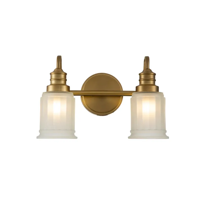 Bestseller Wandlamp Swell IP44, 2-lamps, geborsteld messing