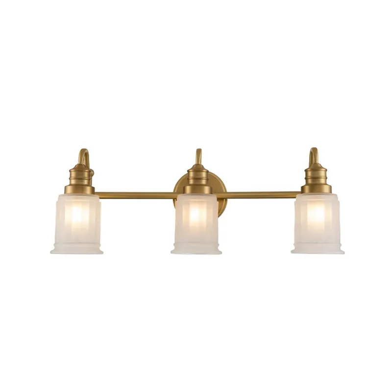 Seizoensaanbieding Wandlamp Swell IP44, 3-lamps, geborsteld messing