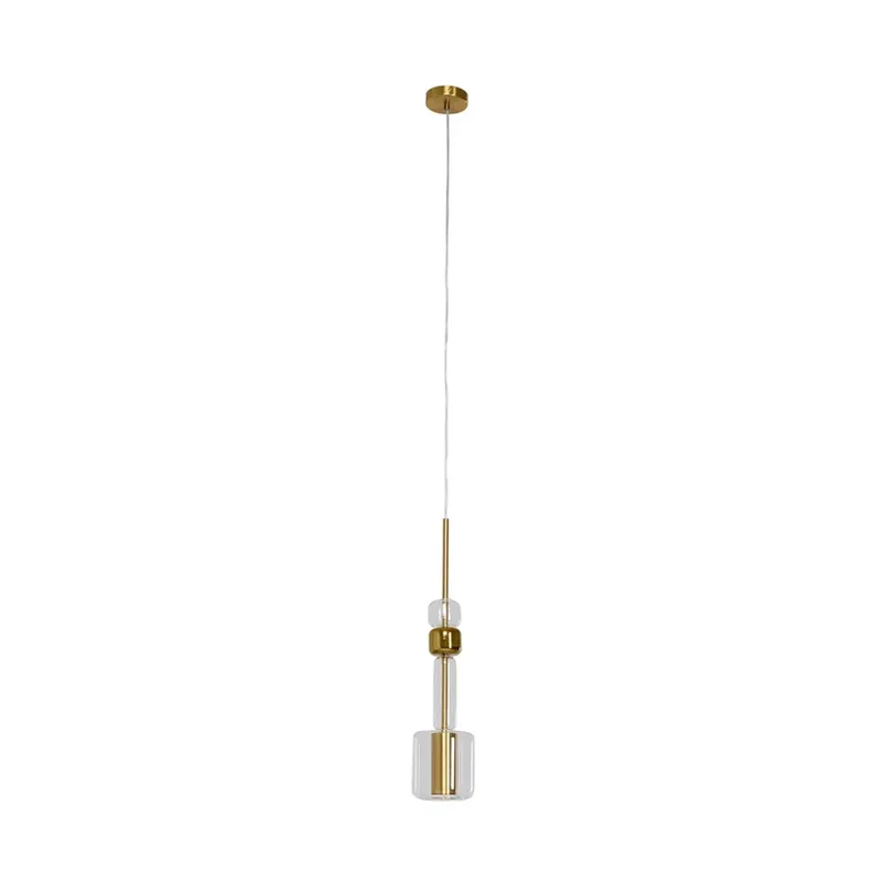 Aanbieding Kare Candy Bar hanglamp, goudkleurig, staal, glas, 1-lamp.