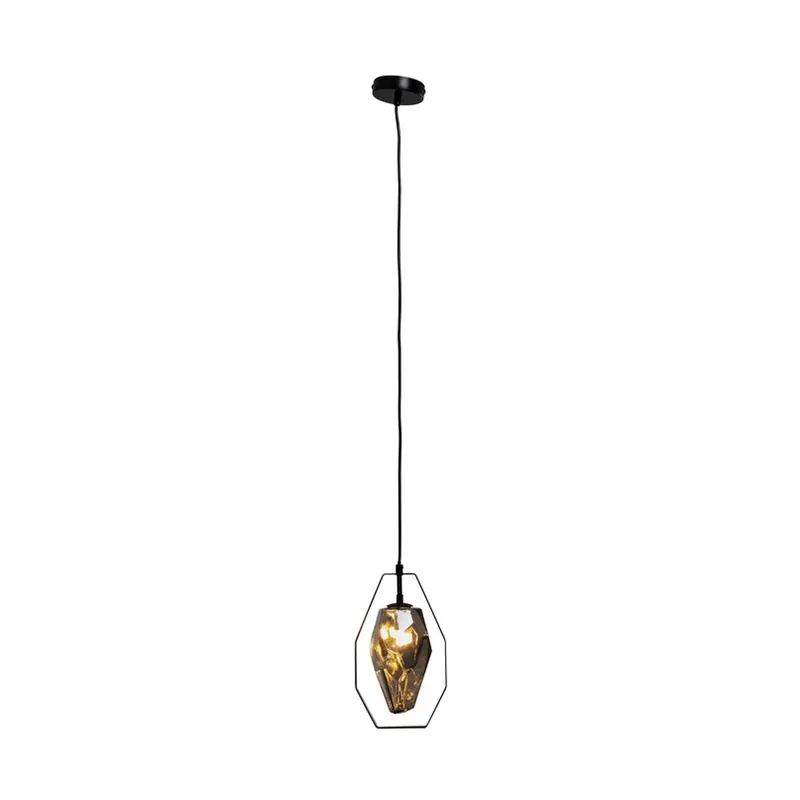 Finale Uitverkoop Kare Diamond Fever hanglamp, zwart, 1-lamp