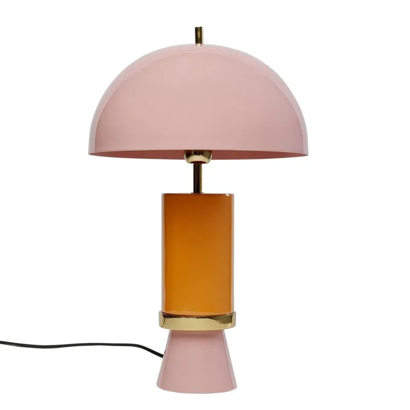 Kare Josy tafellamp, roze/oranje, staal, hoogte 51 cm Bestseller
