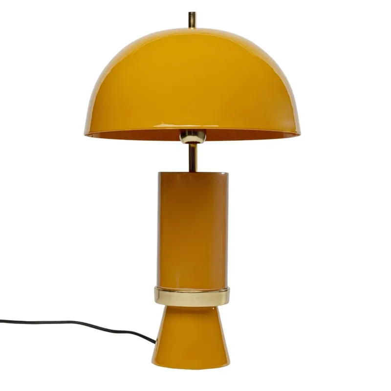 Fabrieksprijs Kare Josy tafellamp, geel, staal, hoogte 51 cm