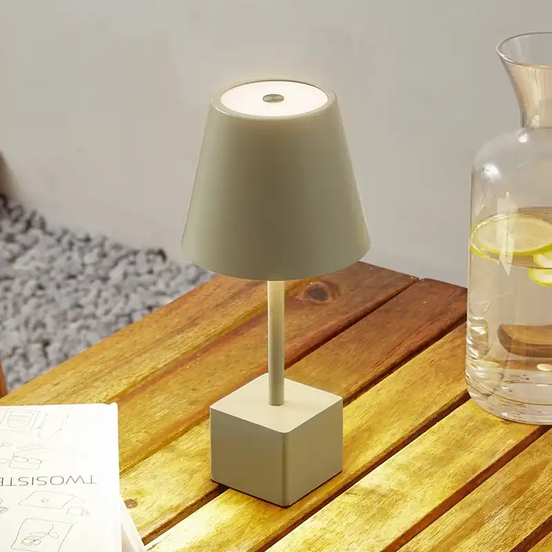Laatste Versie Lindby LED oplaadbare tafellamp Janea CUBE, groen, metaal